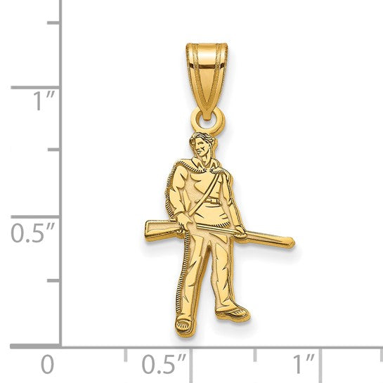 10k Yellow Gold West Virginia U. Large Mascot Pendant Online Hot Sale