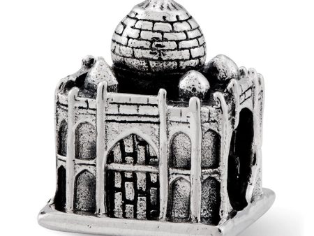 Antiqued Sterling Silver 3D Taj Mahal Bead Charm For Discount