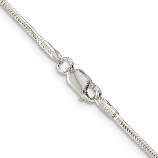 1.5mm Sterling Silver, Round Solid Snake Chain Necklace Fashion