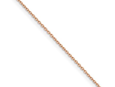 1mm, 14k Rose Gold, Solid Cable Chain Necklace For Cheap