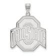 14k White Gold Ohio State XL Logo Pendant Hot on Sale