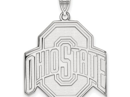 14k White Gold Ohio State XL Logo Pendant Hot on Sale