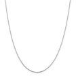 1.5mm Rhodium Plated Sterling Silver Solid Cable Chain Necklace For Cheap