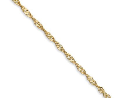 1.7mm, 14k Yellow Gold, Singapore Chain Necklace Online