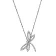 1 3 cttw Diamond Dragonfly Necklace in 14k White Gold on Sale