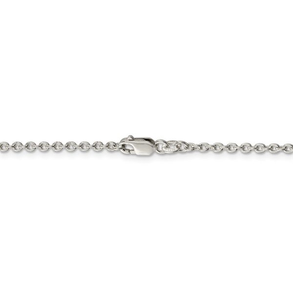 2.25mm Sterling Silver Classic Solid Cable Chain Necklace Cheap