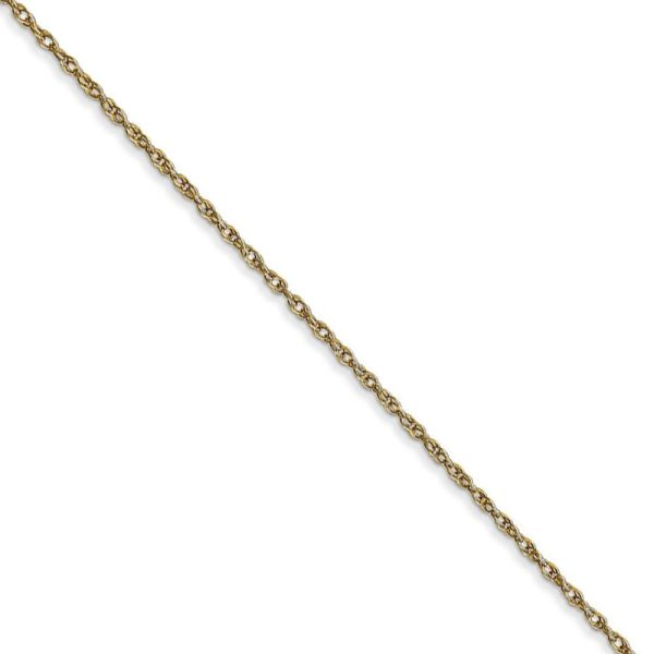 0.95mm, 10k Yellow Gold, Cable Rope Chain Necklace Online now