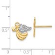 11mm Angel with Heart Post Earrings in 14k Yellow Gold Cheap