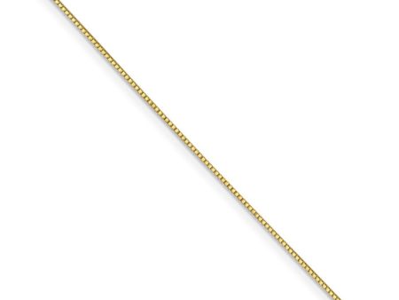 0.7mm, 10k Yellow Gold, Box Chain Necklace Sale