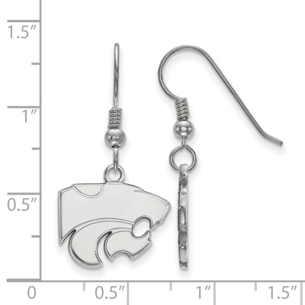 Sterling Silver Kansas State University Small Dangle Earrings Online Hot Sale