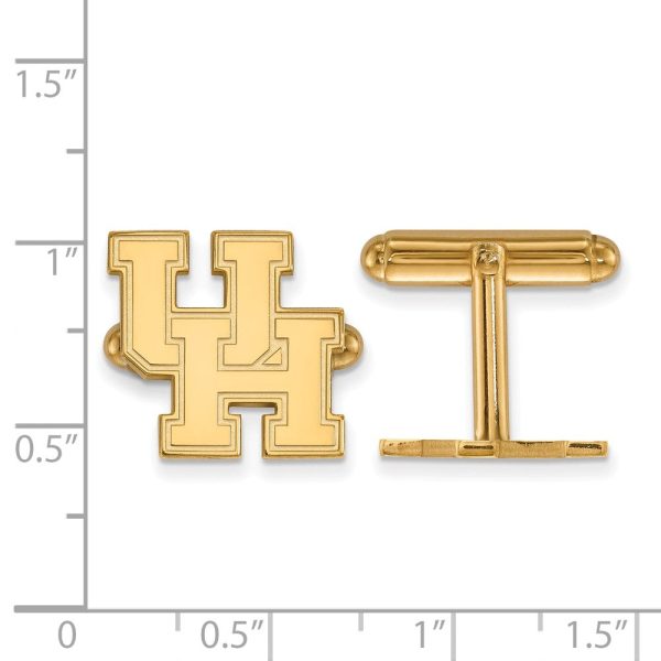 14k Yellow Gold University of Houston Cuff Links Discount