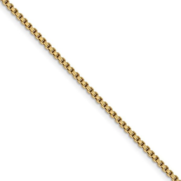 1.75mm 14k Yellow Gold Hollow Round Box Chain Necklace For Discount