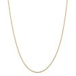 1.5mm 14k Yellow Gold, D C Rope Chain Necklace For Sale