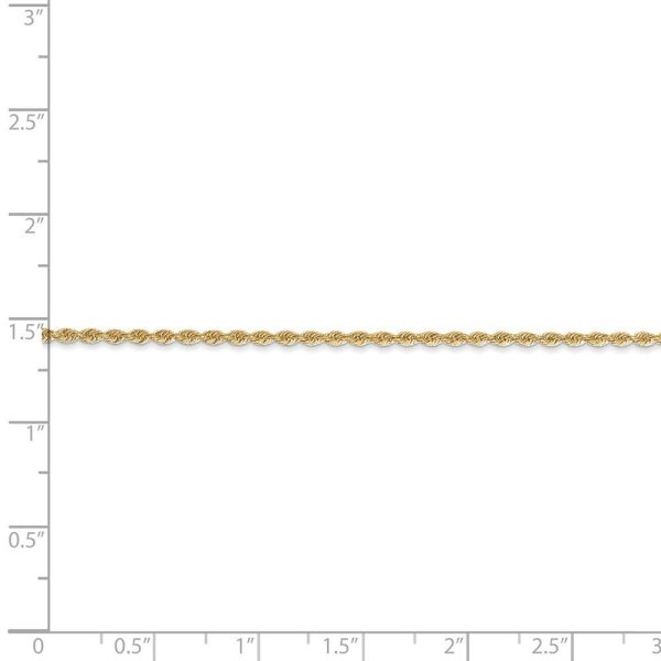 1.5mm, 14k Yellow Gold Handmade Rope Chain Necklace Fashion