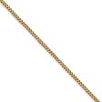 1mm, 14k Yellow Gold, Solid Franco Chain Necklace For Sale