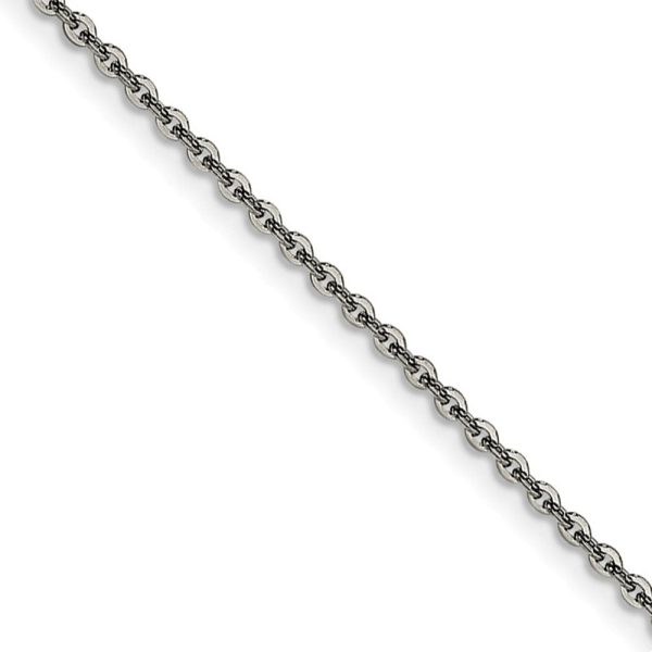 2.3mm Stainless Steel Polished Cable Chain Necklace Online Hot Sale