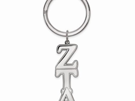 Sterling Silver Zeta Tau Alpha Key Chain For Sale