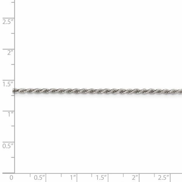 Sterling Silver 1.75mm Diamond-cut Solid Rope Chain Anklet Supply