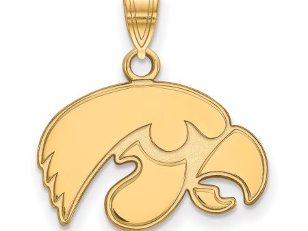 10k Yellow Gold U. of Iowa Small Mascot Pendant Fashion