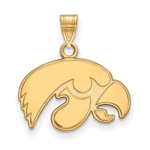 10k Yellow Gold U. of Iowa Small Mascot Pendant Fashion