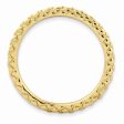 1.5mm Stackable 14K Yellow Gold Plated Silver Crisscross Band For Sale