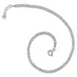 Sterling Silver 3mm Diamond-cut Beaded Anklet, 9-10 in Hot on Sale