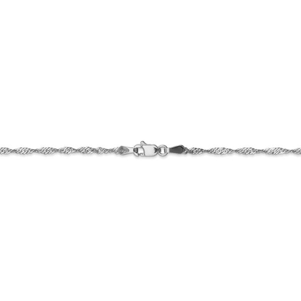 1.7mm, 14k White Gold, Singapore Chain Anklet or Bracelet Online