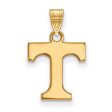 14k Yellow Gold U. of Tennessee Small Initial T Pendant on Sale