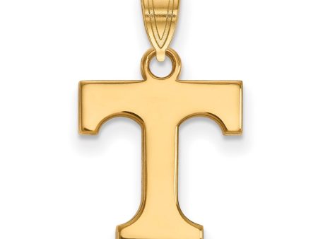 14k Yellow Gold U. of Tennessee Small Initial T Pendant on Sale