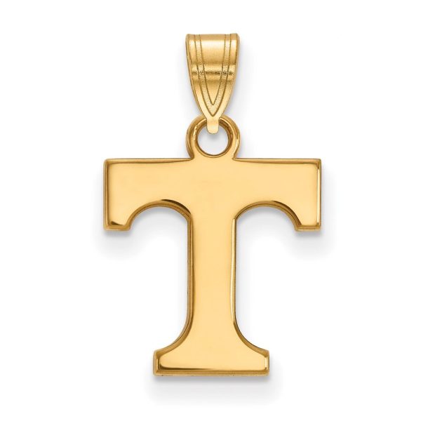 14k Yellow Gold U. of Tennessee Small Initial T Pendant on Sale