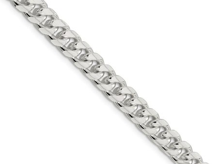 Men s 7.25mm Sterling Silver Solid D C Domed Curb Chain Necklace For Sale