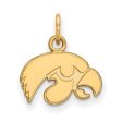 14k Gold Plated Silver U. of Iowa XS (Tiny) Mascot Charm or Pendant Hot on Sale