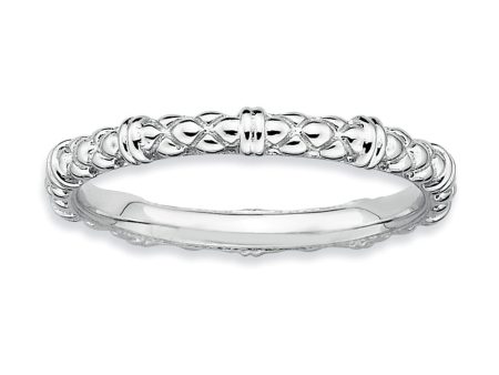 2.25mm Stackable Sterling Silver Popcorn Band Online