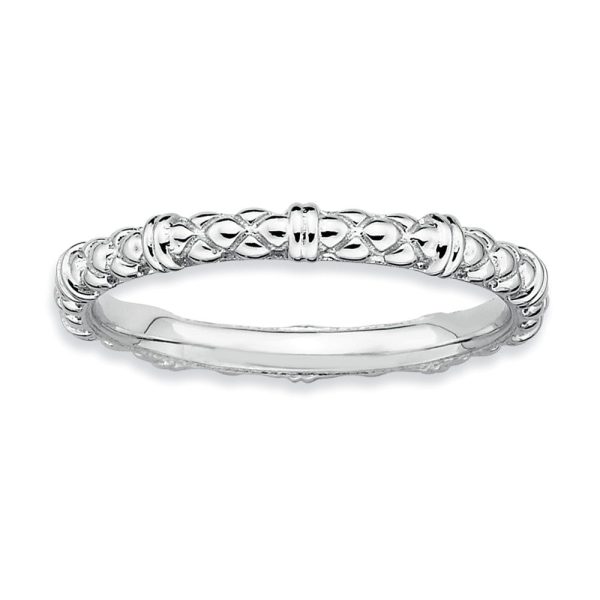 2.25mm Stackable Sterling Silver Popcorn Band Online