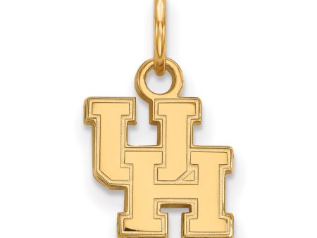 14k Gold Plated Silver U. of Houston XS (Tiny)  UH  Charm or Pendant Cheap