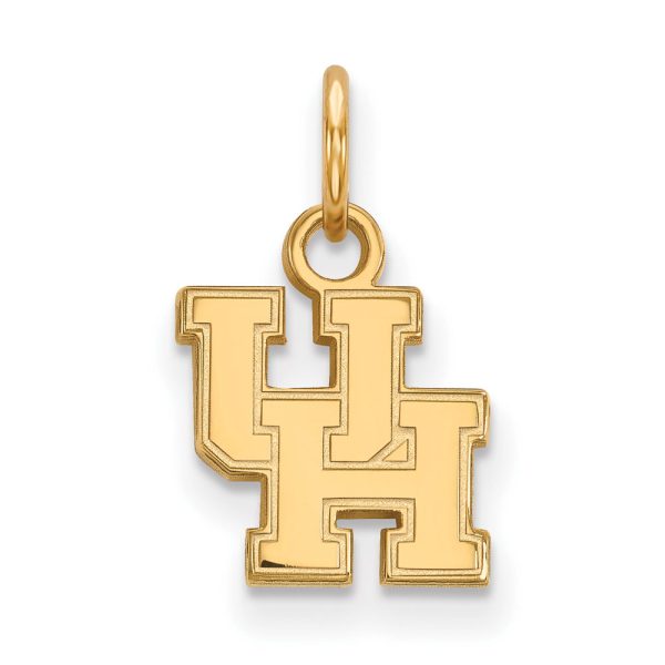 14k Gold Plated Silver U. of Houston XS (Tiny)  UH  Charm or Pendant Cheap