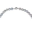 10-11mm, FW Cultured Gray Pearl & Sterling Silver Necklace, 18 Inch Supply