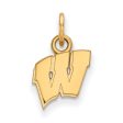 10k Yellow Gold U. of Wisconsin XS (Tiny) Initial W Charm or Pendant Sale