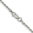 1.75mm Sterling Silver, Diamond Cut Solid Rope Chain Necklace Online now