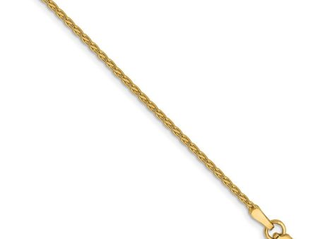 1.5mm, 14k Yellow Gold, Solid Parisian Wheat Chain Bracelet Online Sale