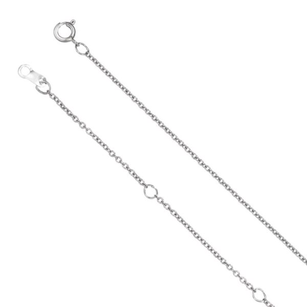 10k Yellow, White or Rose Gold 1mm Solid Cable Chain Necklace, 16-18in Online