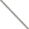 2.5mm Sterling Silver Solid Rope Chain Necklace Discount