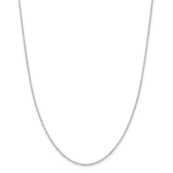 1mm Sterling Silver Solid Open Cable Chain Necklace For Sale