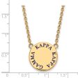 14K Plated Silver Kappa Kappa Gamma Large Blue Enamel Necklace Sale