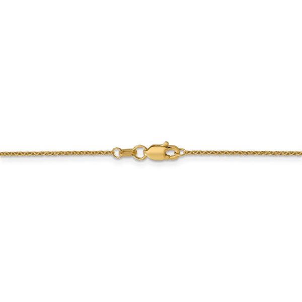 1mm, 14k Yellow Gold Solid Cable Chain Necklace Online