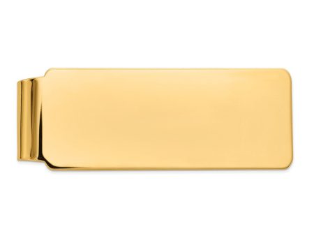 Men s 14k Yellow Gold Polished Fold-Over Money Clip Online now