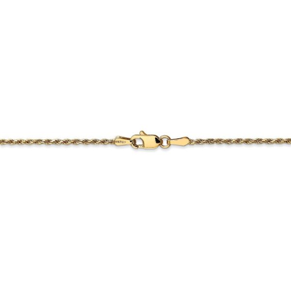 1.3mm, 14k Yellow Gold, Diamond Cut Rope Chain Necklace Online