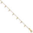 14k Yellow Gold Oval Chain and Dangle Circle Charms Anklet, 9 Inch Online