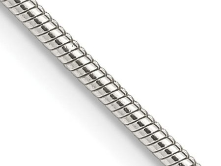 1.5mm Sterling Silver, Round Solid Snake Chain Necklace Fashion