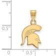 10k Yellow Gold Michigan State Small Logo Pendant For Sale